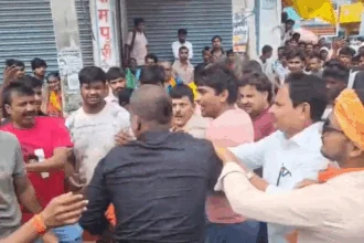राजद कार्यकर्ताओं के साथ मारपीट।
