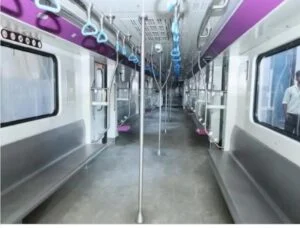पटना मेट्रो की बोगियों का लुक।